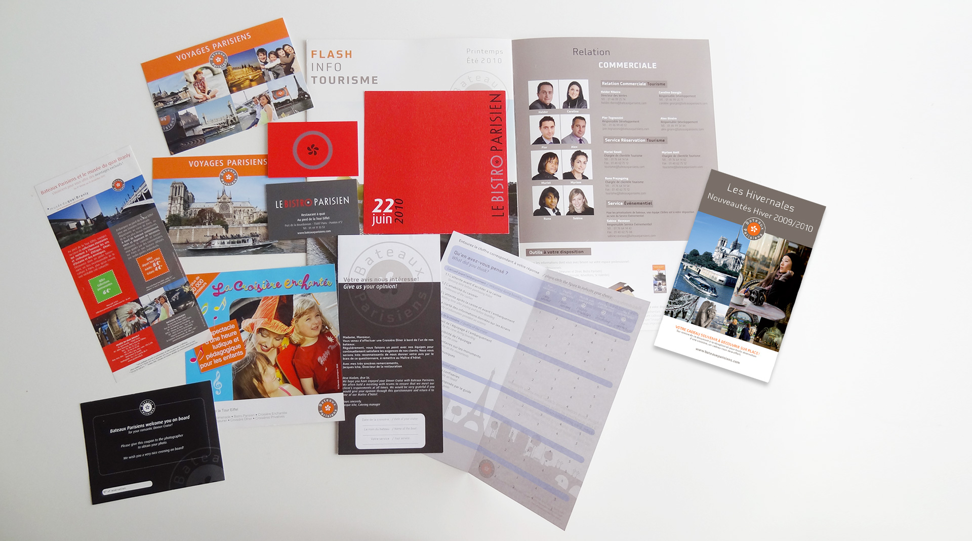 pêle mêle de divers documents produits pour la compagnie 
