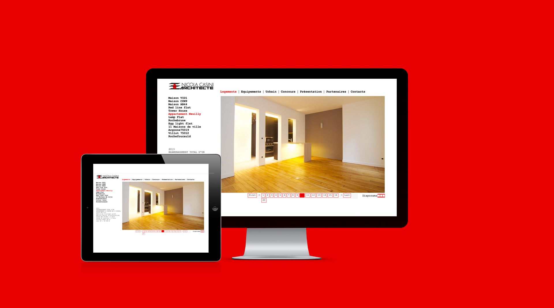 ecran imac et ipad avec vue site internet,en mode responsive design 